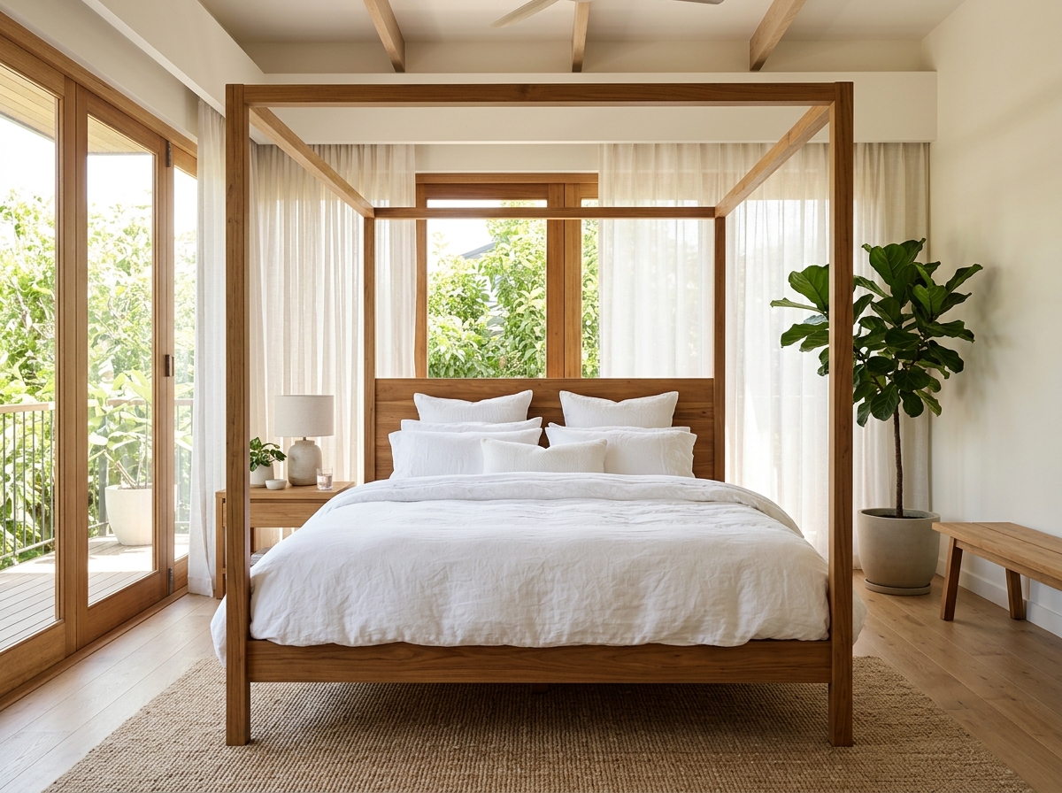 Serah Premium Sheesham Wood Bed
